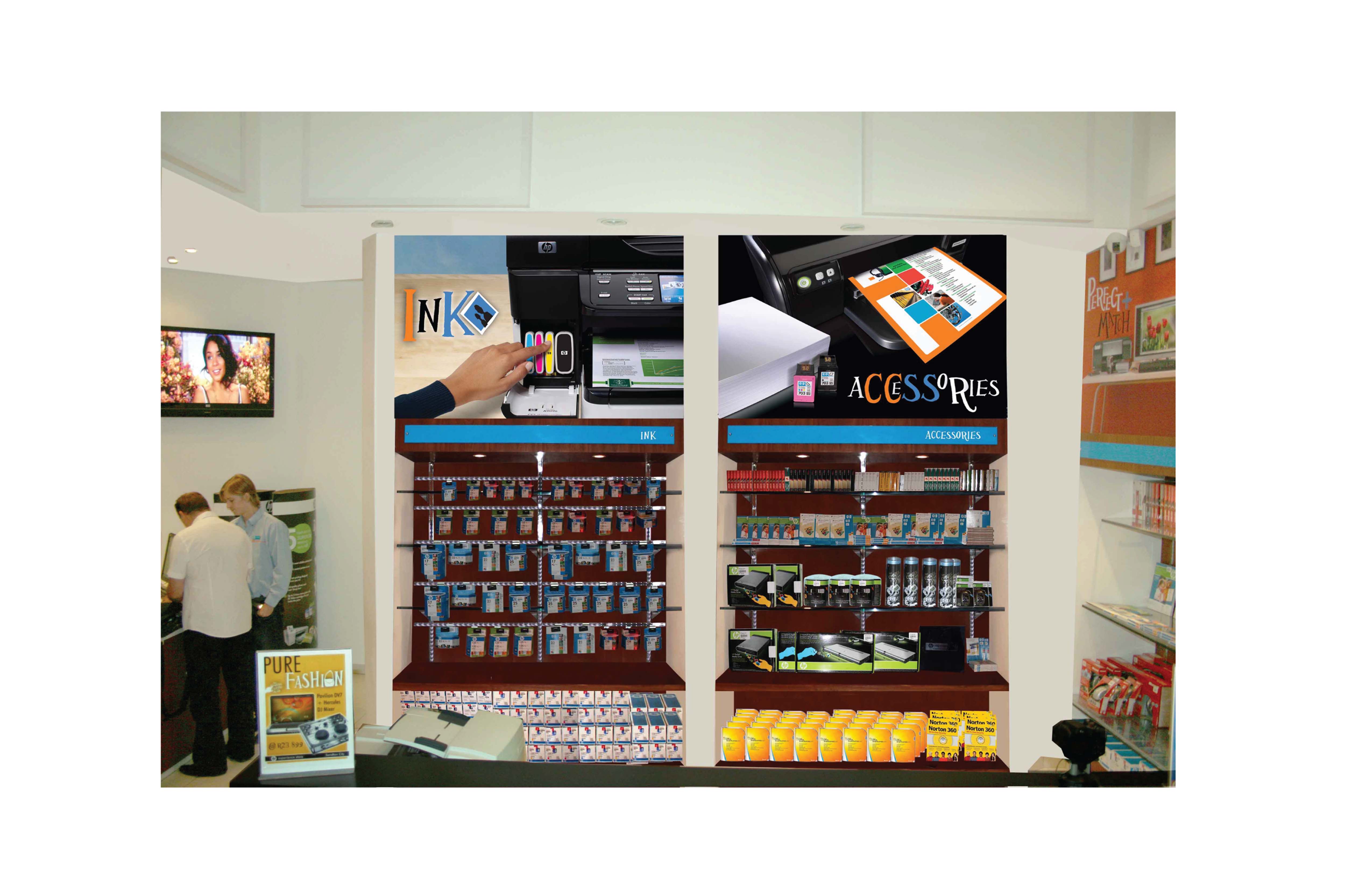 HP Accessories shelf HP Accessories shelf